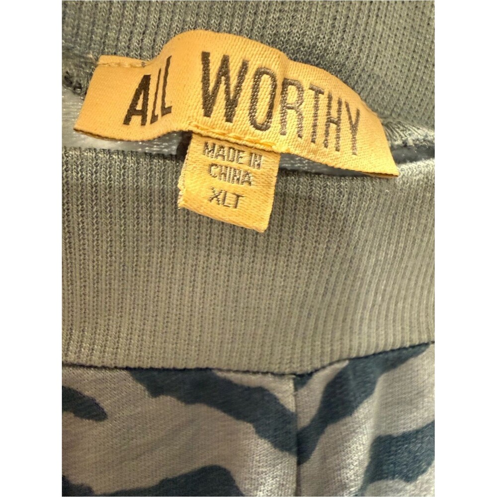 All Worthy Blue Zebra Print Lounge Pants - Relaxed Fit - Picture 5 of 8